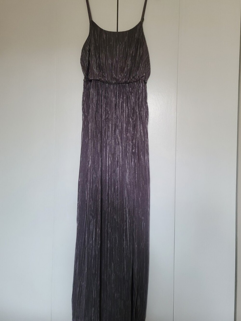 Women's Black Pleated Maxi Dress